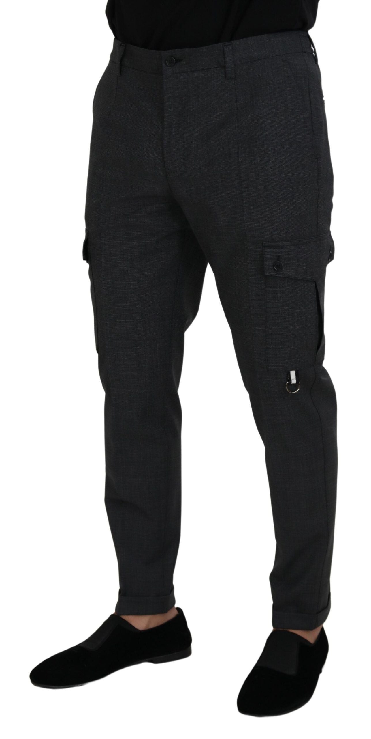 Dolce & Gabbana Elegant Checkered Slim Fit Cargo Pants Dolce & Gabbana