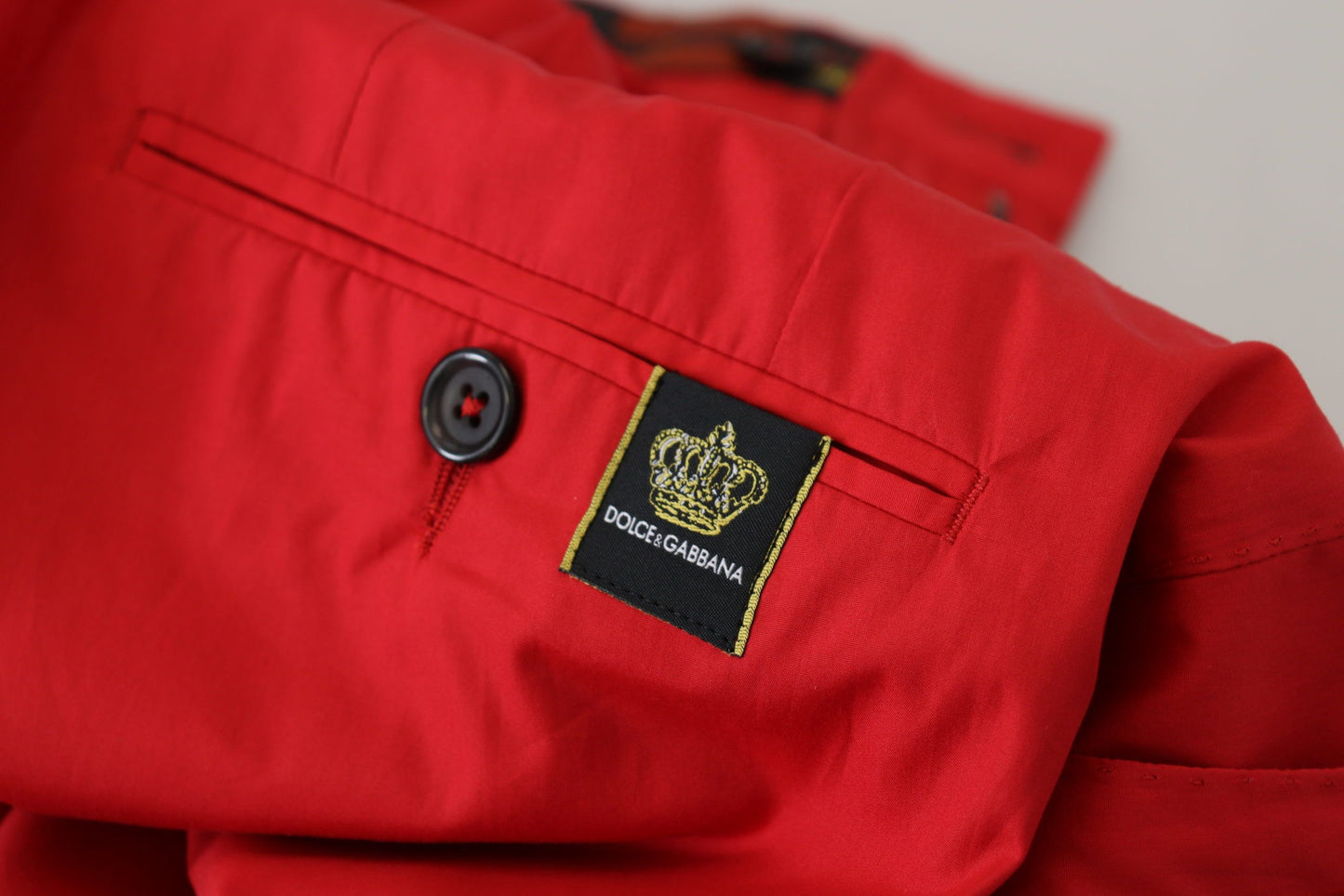 Dolce & Gabbana Elegant Slim Fit Crimson Chinos Dolce & Gabbana