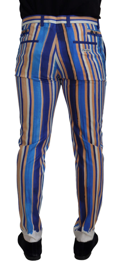 Dolce & Gabbana Sleek Striped Slim Fit Chinos Dolce & Gabbana