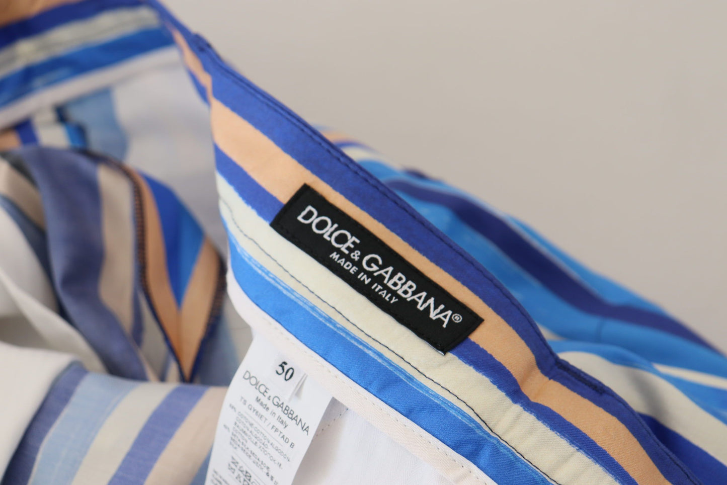 Dolce & Gabbana Sleek Striped Slim Fit Chinos Dolce & Gabbana