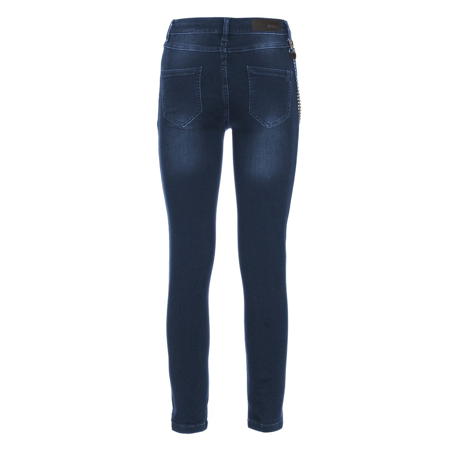 Imperfect Chic Lightly Washed Blue Slim-Fit Jeans with Chain Detail Imperfect