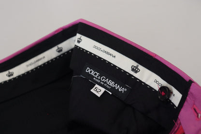 Dolce & Gabbana Elegant Slim Fit Formal Dress Pants in Pink Dolce & Gabbana