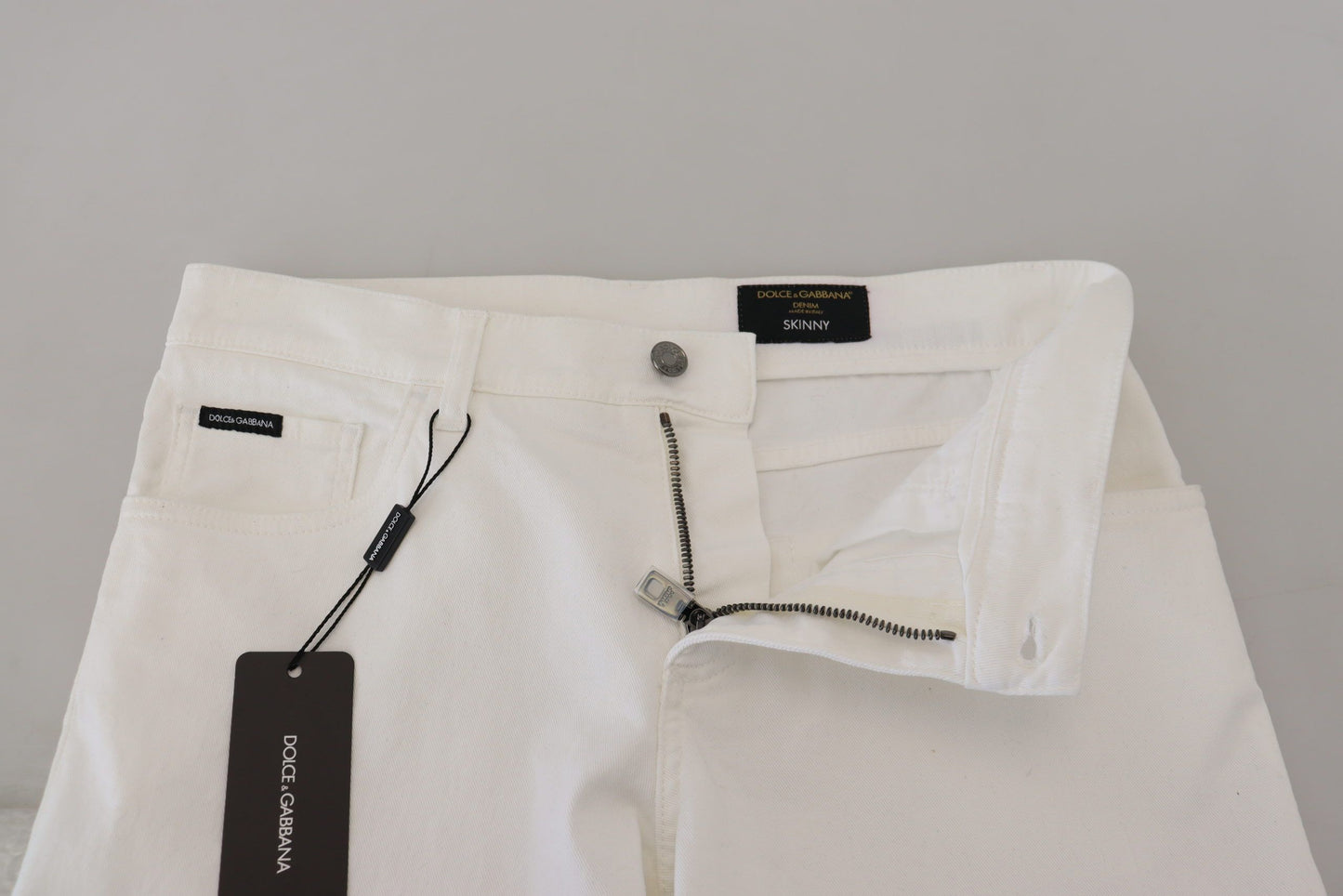 Dolce & Gabbana Elegant Slim Fit White Skinny Jeans Dolce & Gabbana