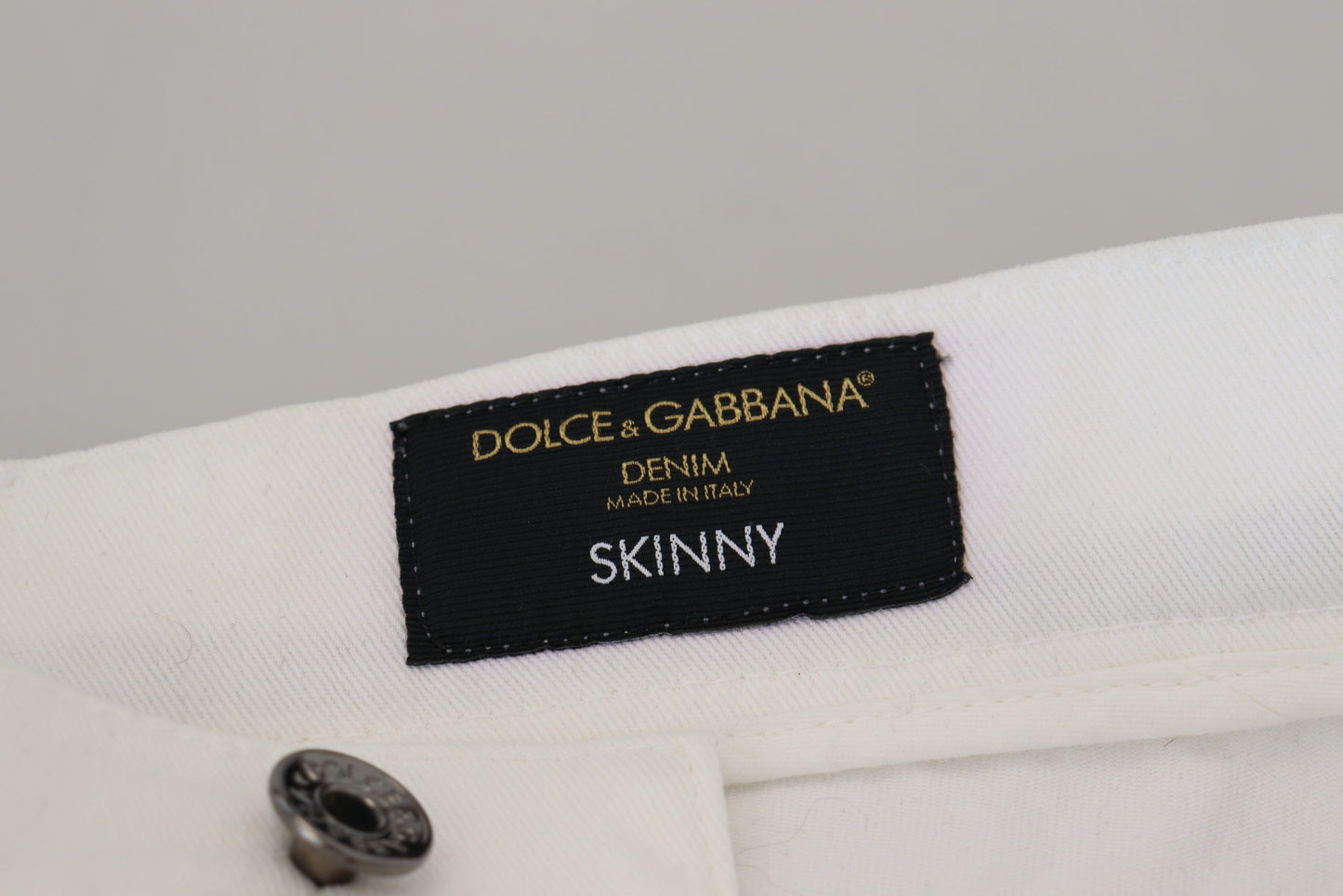 Dolce & Gabbana Elegant Slim Fit White Skinny Jeans Dolce & Gabbana