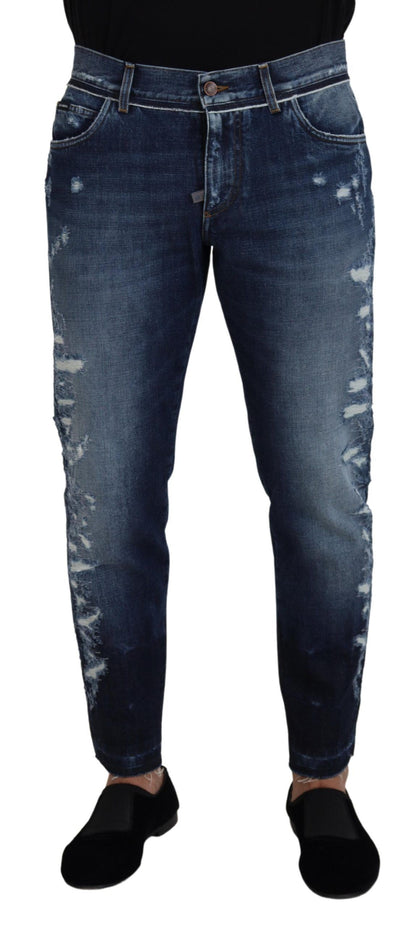 Dolce & Gabbana Elegant Blue Wash Regular Fit Jeans Dolce & Gabbana