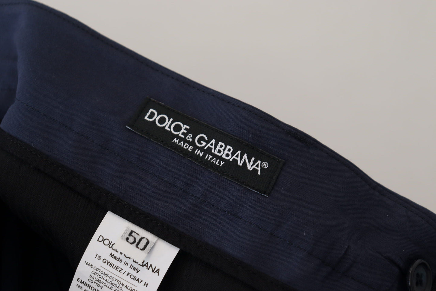 Dolce & Gabbana Chic Slim Fit Chinos in Blue Dolce & Gabbana