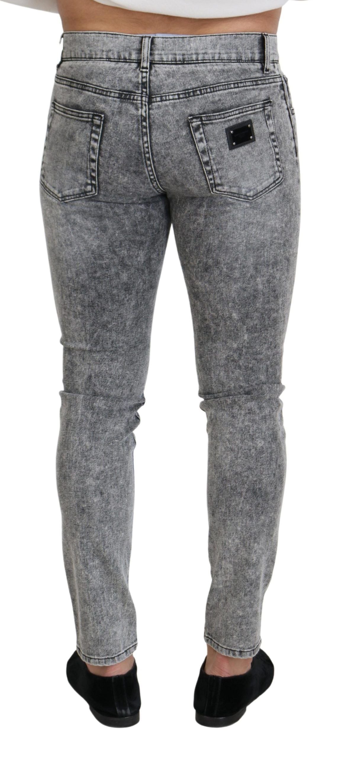 Dolce & Gabbana Chic Slim Fit Gray Denim Dolce & Gabbana