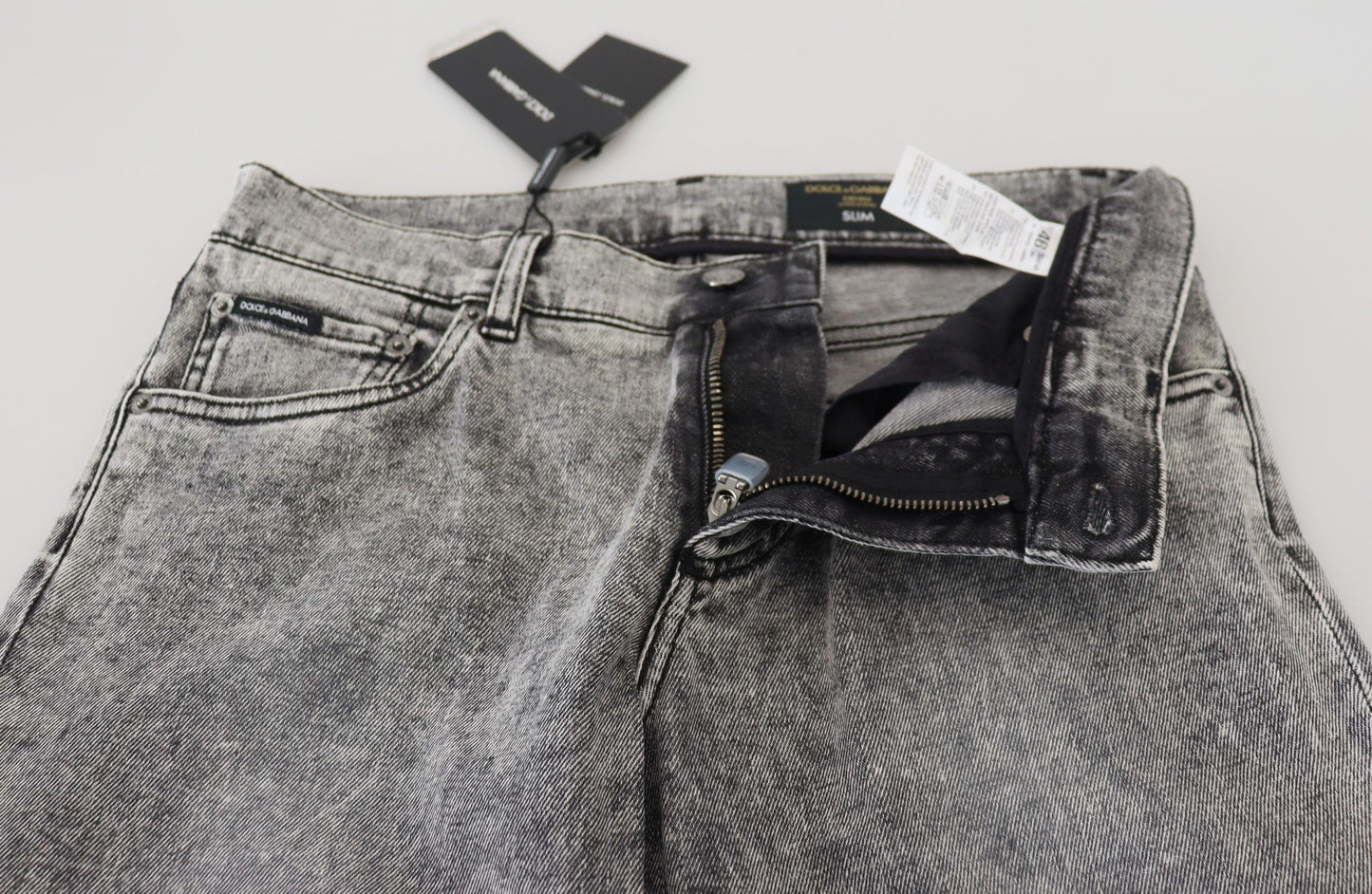 Dolce & Gabbana Chic Slim Fit Gray Denim Dolce & Gabbana