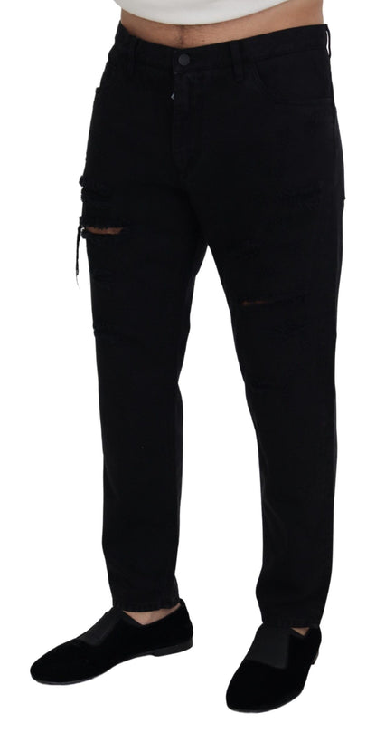 Dolce & Gabbana Elegant Black Loose Fit Italian Jeans Dolce & Gabbana