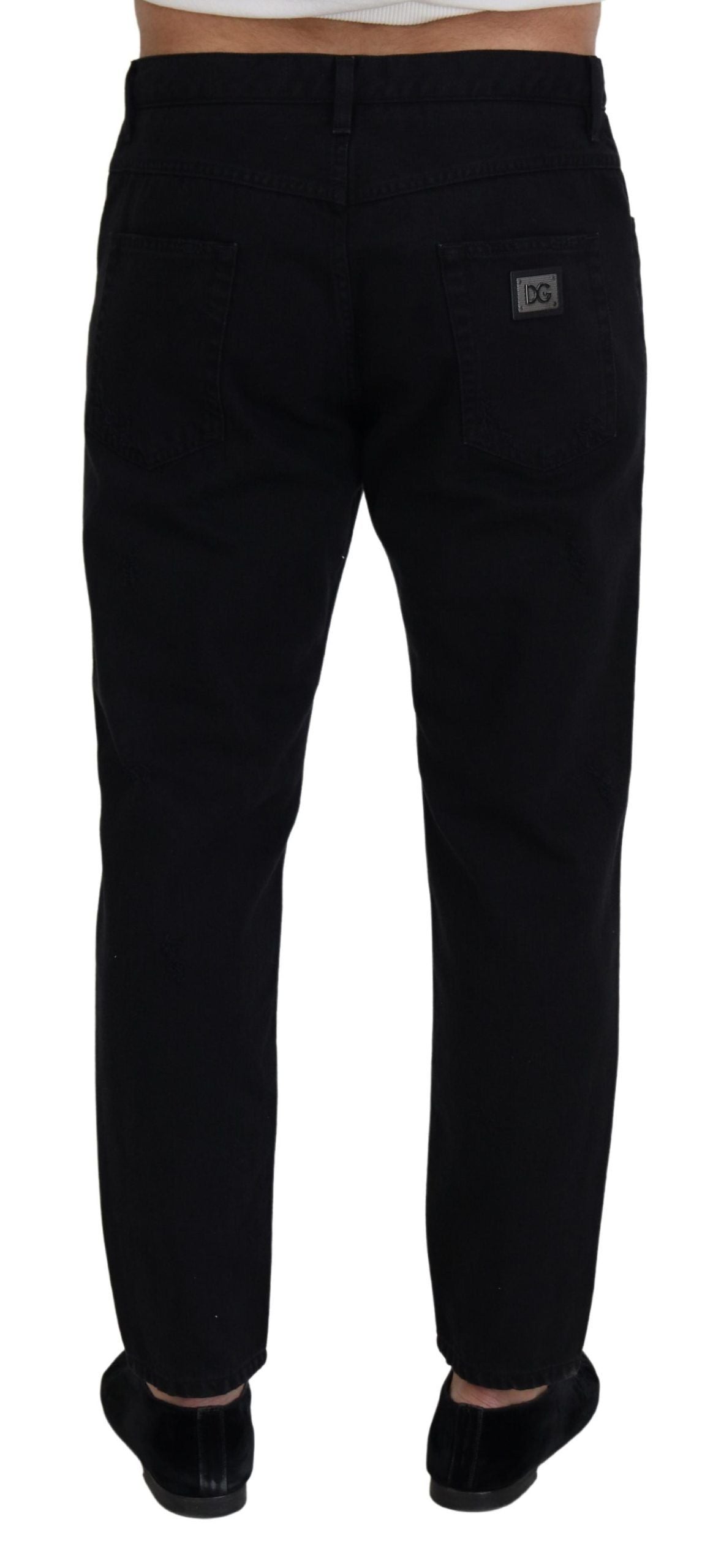 Dolce & Gabbana Elegant Black Loose Fit Italian Jeans Dolce & Gabbana