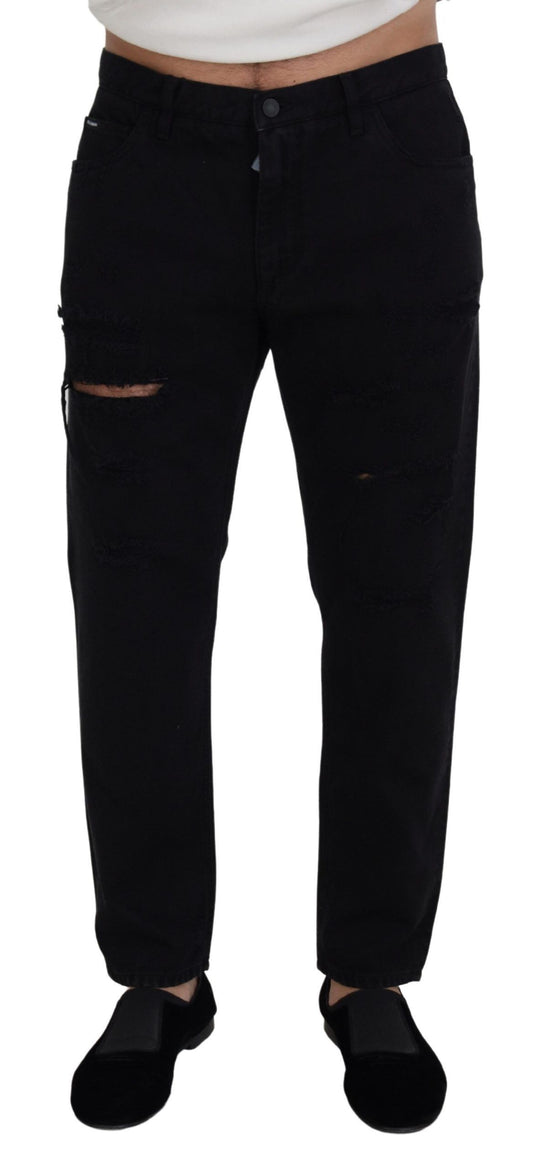 Dolce & Gabbana Elegant Black Loose Fit Italian Jeans Dolce & Gabbana