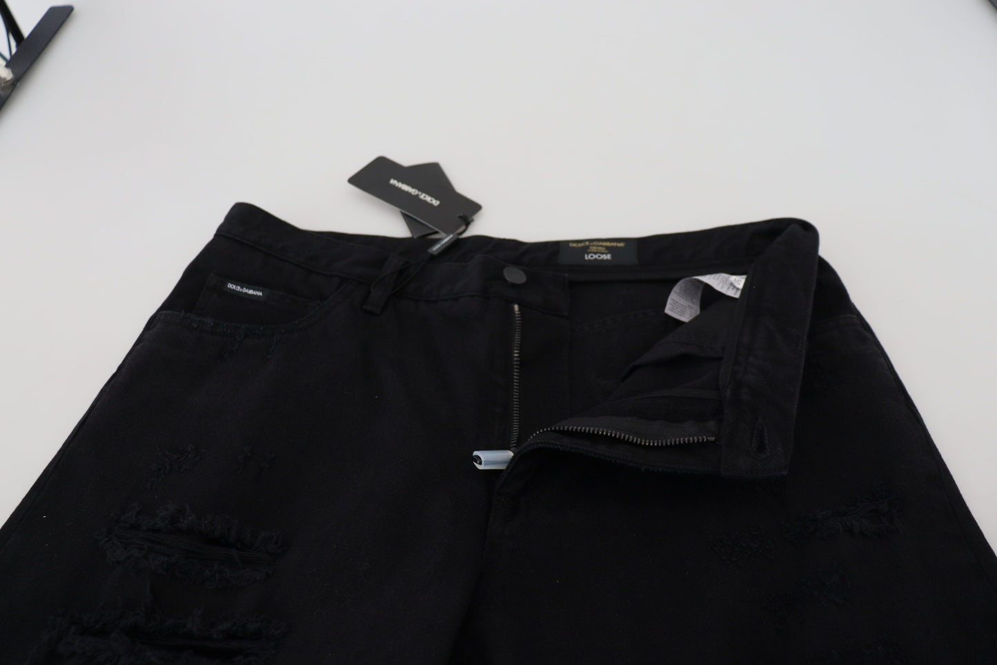 Dolce & Gabbana Elegant Black Loose Fit Italian Jeans Dolce & Gabbana