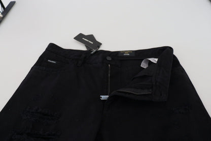 Dolce & Gabbana Elegant Black Loose Fit Italian Jeans Dolce & Gabbana