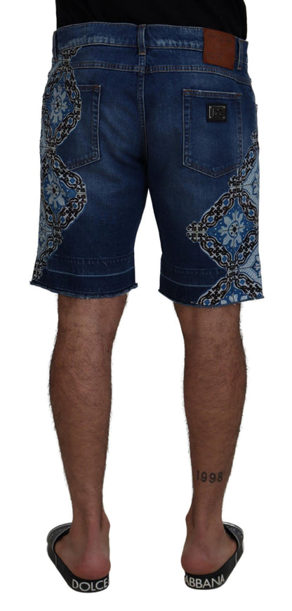 Dolce & Gabbana Elegant Slim Fit Denim Shorts Dolce & Gabbana