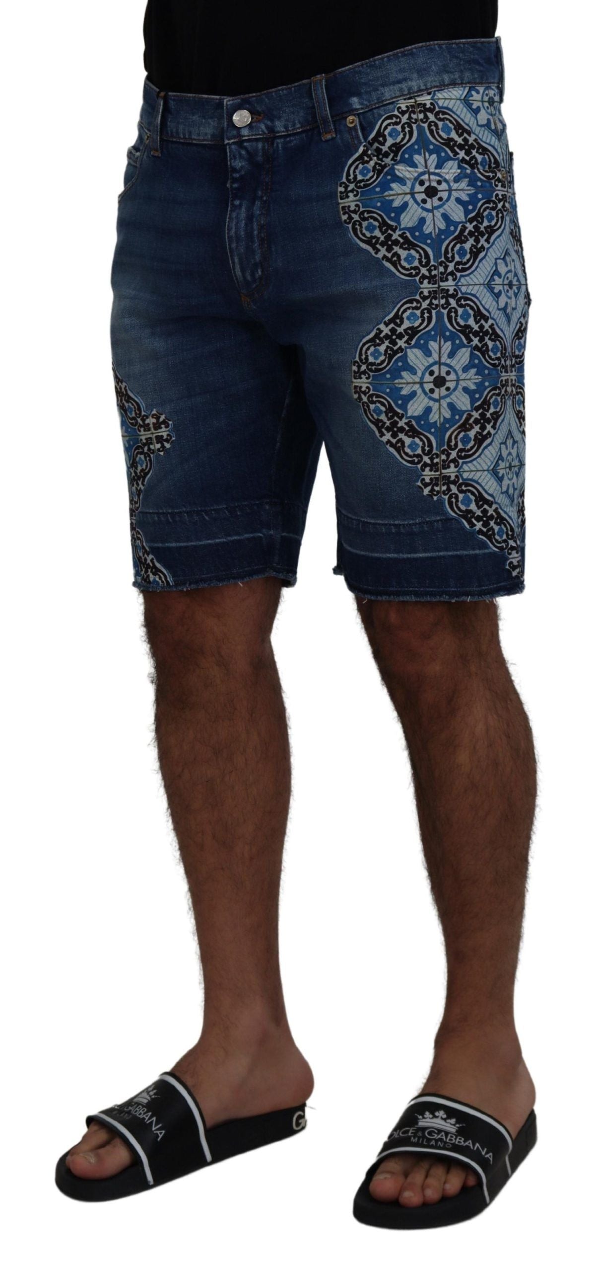 Dolce & Gabbana Elegant Slim Fit Denim Shorts Dolce & Gabbana