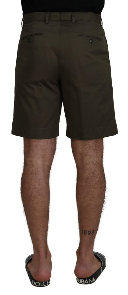 Dolce & Gabbana Elegant Green Cotton Chino Shorts Dolce & Gabbana