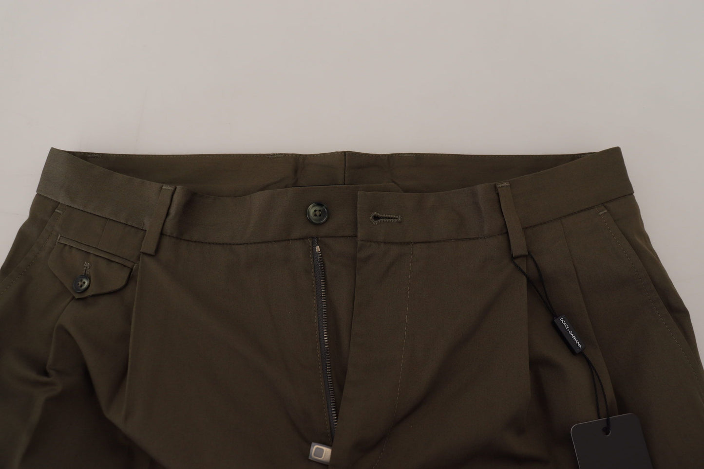 Dolce & Gabbana Elegant Green Cotton Chino Shorts Dolce & Gabbana