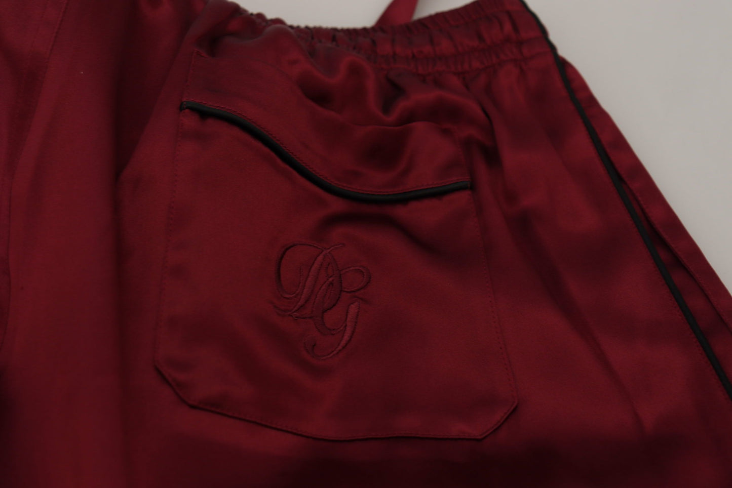 Dolce & Gabbana Silk Lounge Pants in Bordeaux Dolce & Gabbana