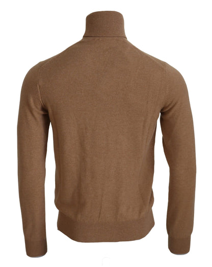 Dolce & Gabbana Beige Cashmere Turtleneck Pullover Sweater Dolce & Gabbana