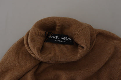 Dolce & Gabbana Beige Cashmere Turtleneck Pullover Sweater Dolce & Gabbana