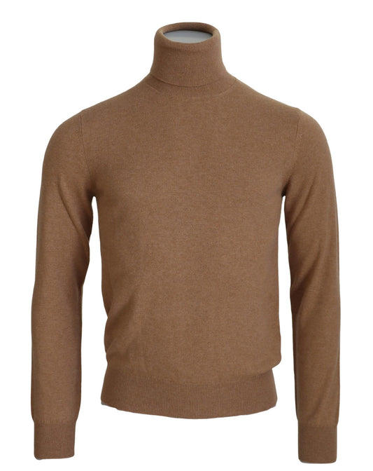 Dolce & Gabbana Beige Cashmere Turtleneck Pullover Sweater Dolce & Gabbana