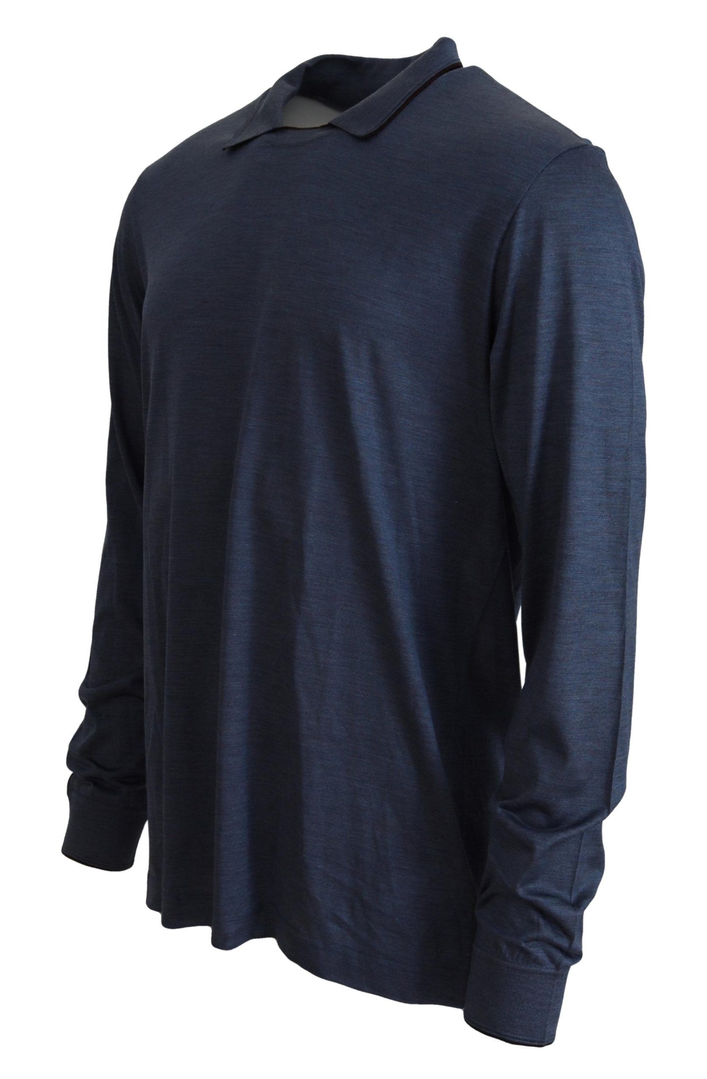 Dolce & Gabbana Sophisticated Silk Polo Sweater in Blue Dolce & Gabbana