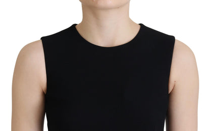 Dolce & Gabbana Elegant Fit and Flare Black Sheath Dress Dolce & Gabbana