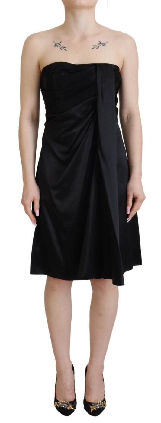 Dolce & Gabbana Elegant Black Silk Mini Sleeveless Dress Dolce & Gabbana