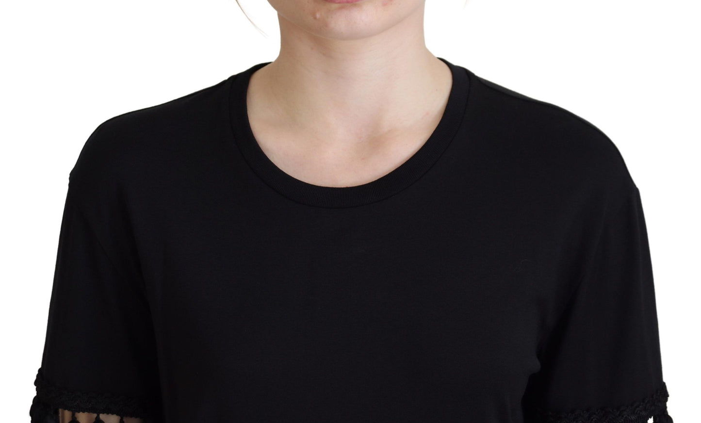 Dolce & Gabbana Elegant Black Cotton Short Sleeve Tee Dolce & Gabbana