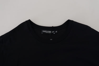 Dolce & Gabbana Elegant Black Cotton Short Sleeve Tee Dolce & Gabbana