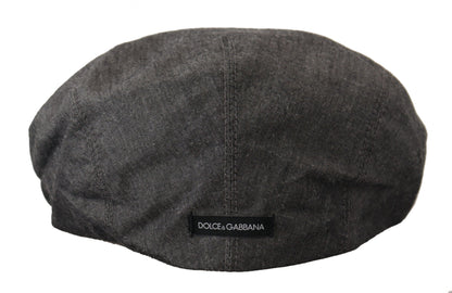 Dolce & Gabbana Elegant Gray Newsboy Hat Dolce & Gabbana