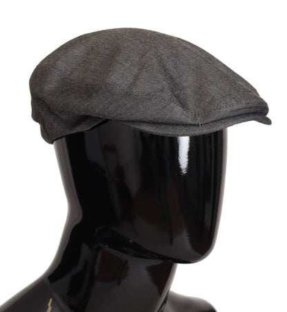 Dolce & Gabbana Elegant Gray Newsboy Hat Dolce & Gabbana