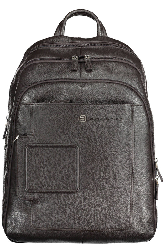 Piquadro Elegant Leather Backpack with Laptop Compartment Piquadro