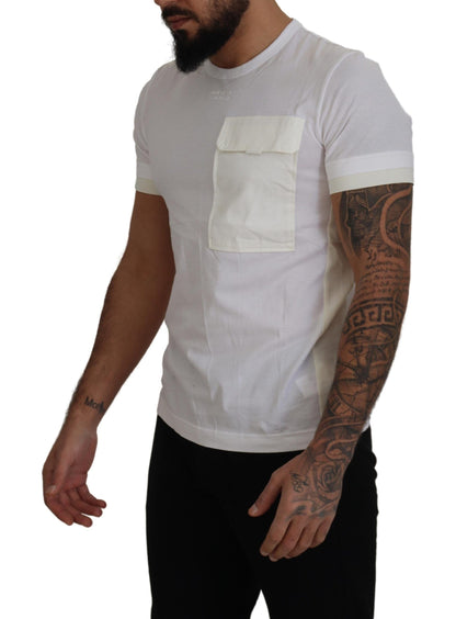 Dolce & Gabbana Elegant White Cotton Tee with DG Chest Pocket Dolce & Gabbana