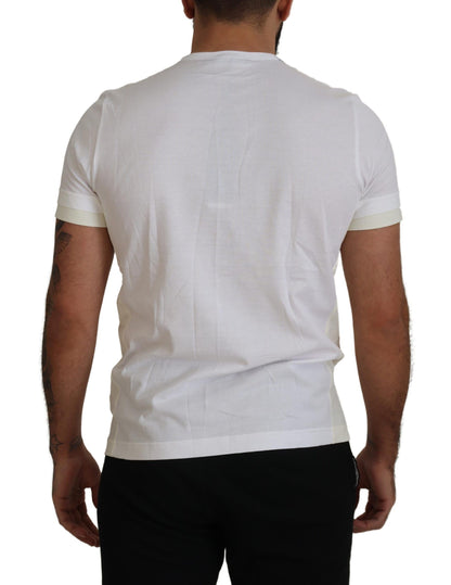 Dolce & Gabbana Elegant White Cotton Tee with DG Chest Pocket Dolce & Gabbana