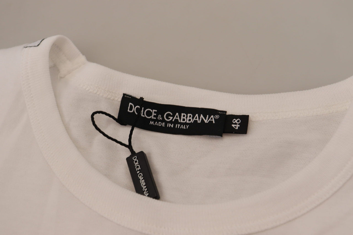 Dolce & Gabbana Elegant White Cotton Tee with DG Chest Pocket Dolce & Gabbana