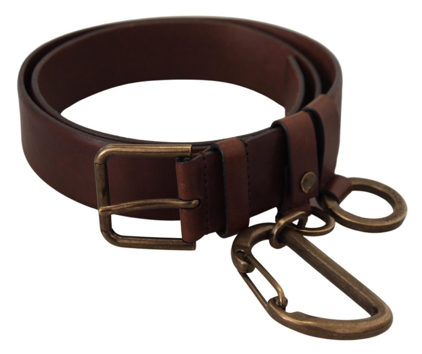 Dolce & Gabbana Elegant Brown Leather Belt with Metal Buckle Dolce & Gabbana