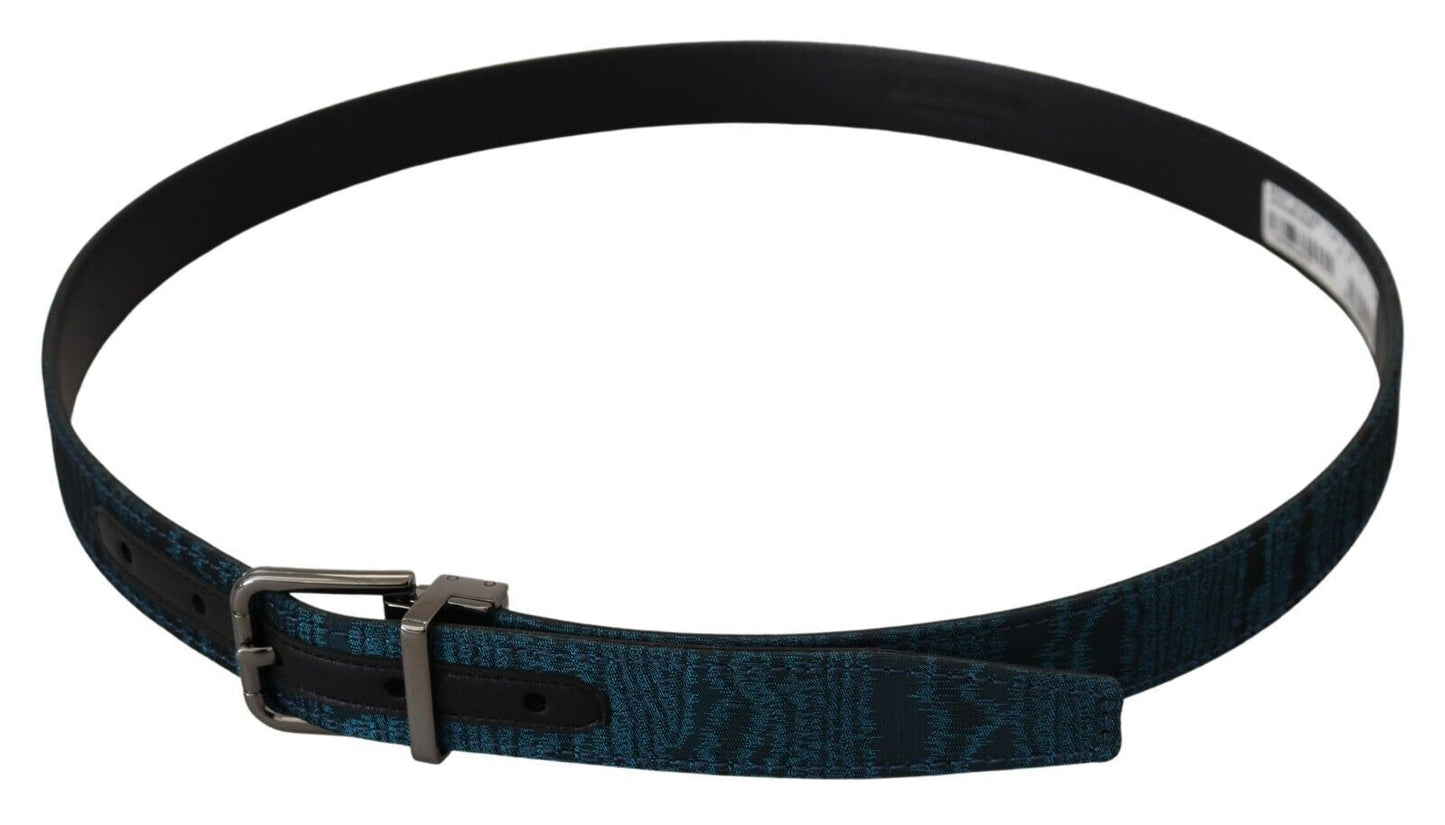 Dolce & Gabbana Elegant Blue Jacquard Designer Belt Dolce & Gabbana