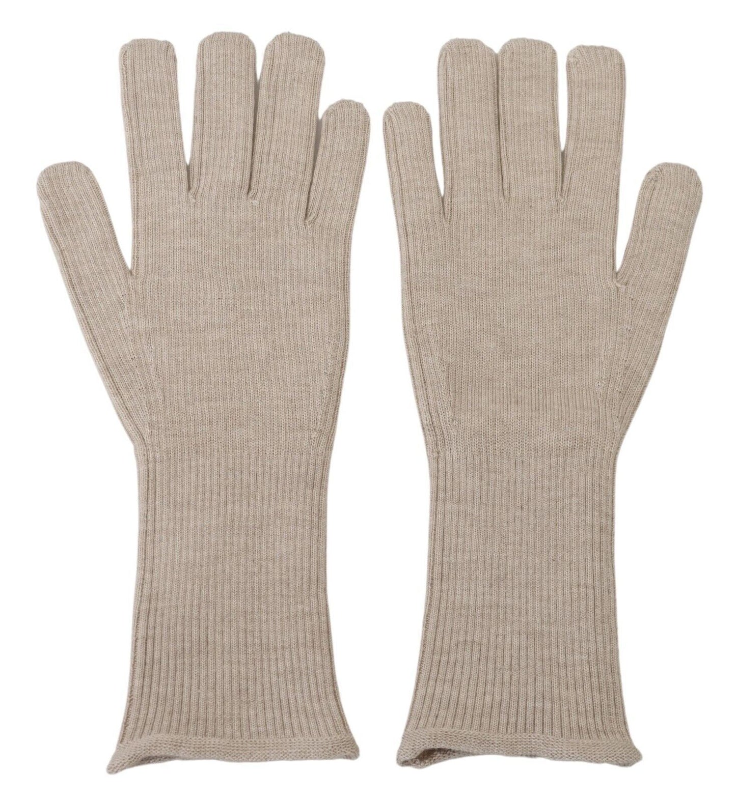 Dolce & Gabbana Elegant Ivory Cashmere-Silk Blend Gloves Dolce & Gabbana