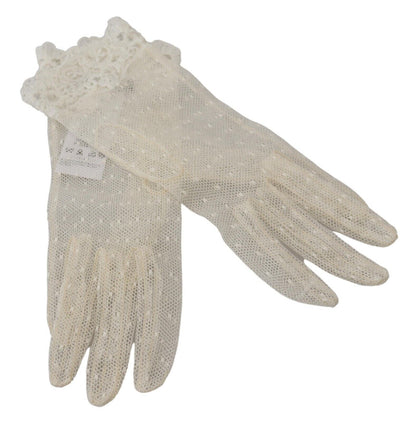 Dolce & Gabbana Chic White Wrist Length Gloves Dolce & Gabbana