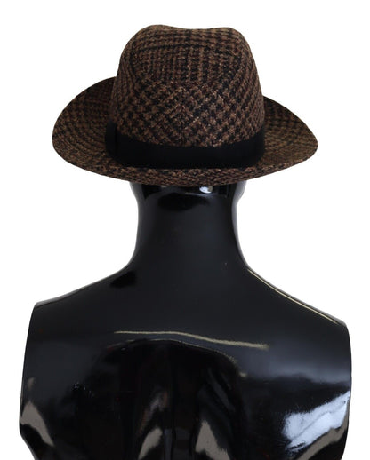 Dolce & Gabbana Elegant Brown Fedora Hat - Winter Chic Accessory Dolce & Gabbana