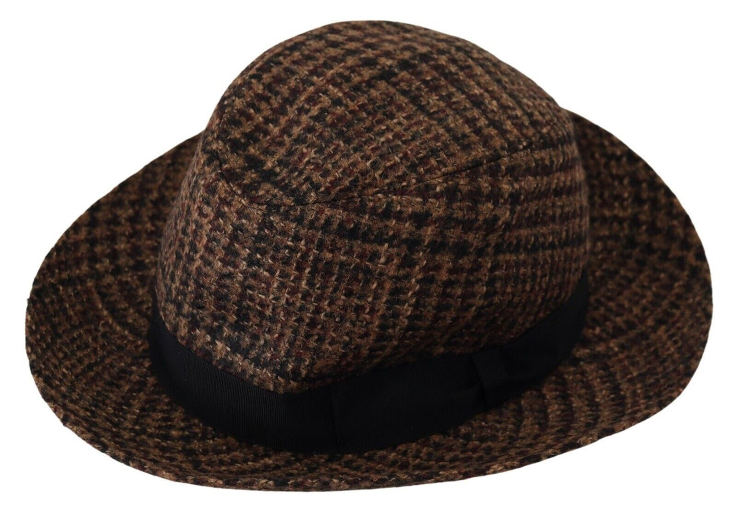 Dolce & Gabbana Elegant Brown Fedora Hat - Winter Chic Accessory Dolce & Gabbana