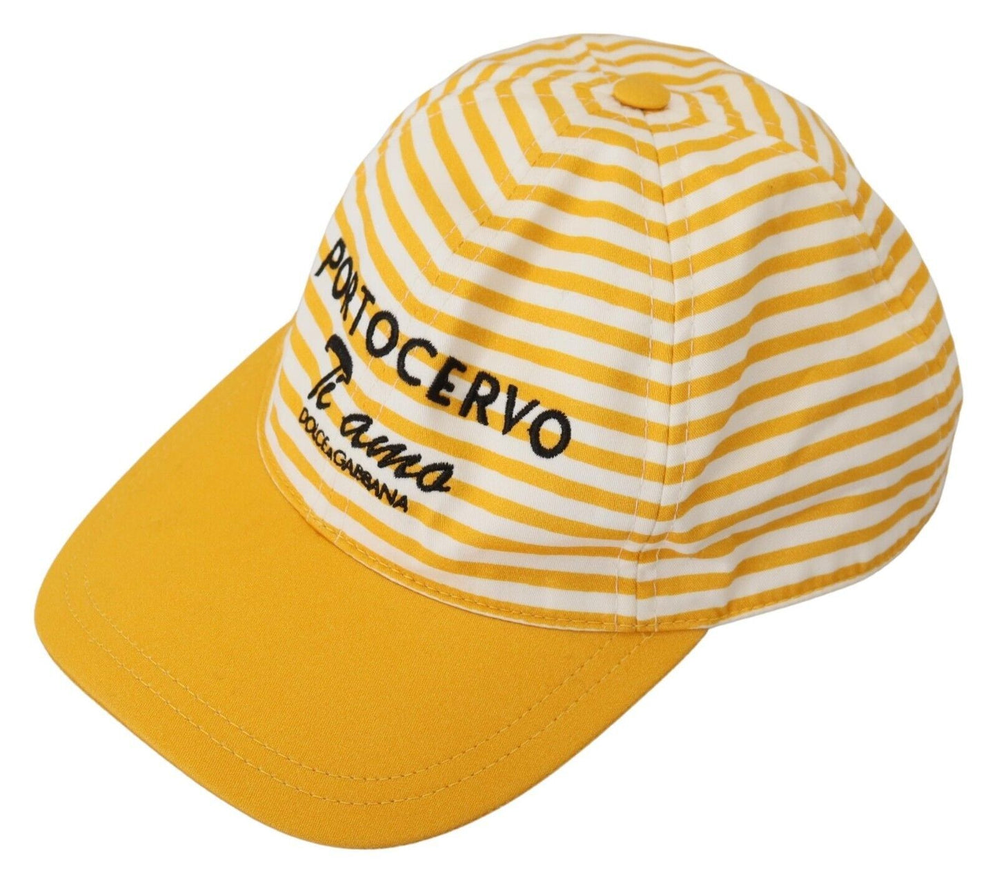 Dolce & Gabbana Elegant Striped Cotton Baseball Cap Dolce & Gabbana