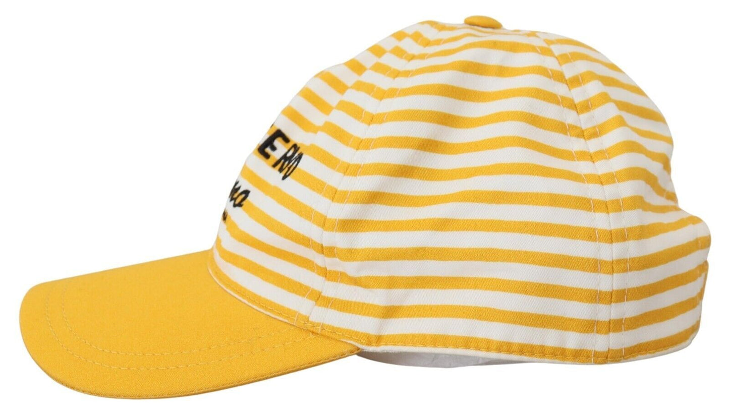 Dolce & Gabbana Elegant Striped Cotton Baseball Cap Dolce & Gabbana