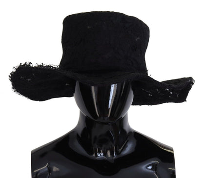 Dolce & Gabbana Elegant Black Top Hat - Timeless Fashion Statement Dolce & Gabbana