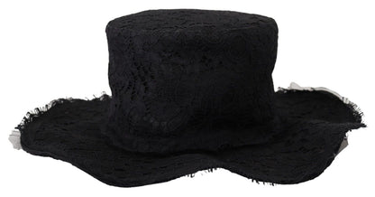 Dolce & Gabbana Elegant Black Top Hat - Timeless Fashion Statement Dolce & Gabbana