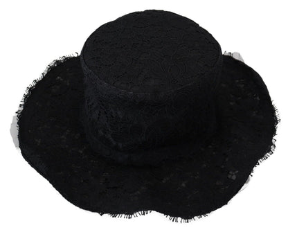 Dolce & Gabbana Elegant Black Top Hat - Timeless Fashion Statement Dolce & Gabbana