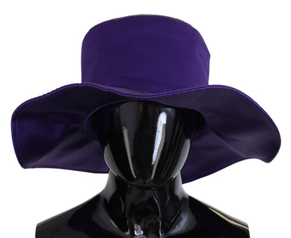 Dolce & Gabbana Elegant Purple Silk Top Hat Dolce & Gabbana