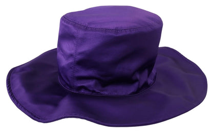 Dolce & Gabbana Elegant Purple Silk Top Hat Dolce & Gabbana