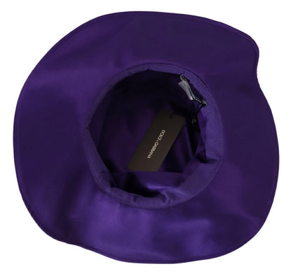 Dolce & Gabbana Elegant Purple Silk Top Hat Dolce & Gabbana